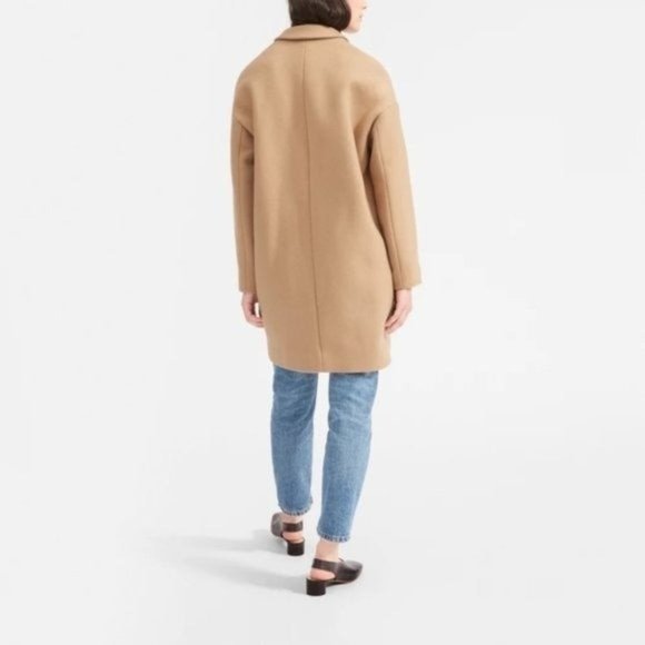 EVERLANE Cocoon Tan Wool Blend Coat Long Camel - Picture 5 of 13